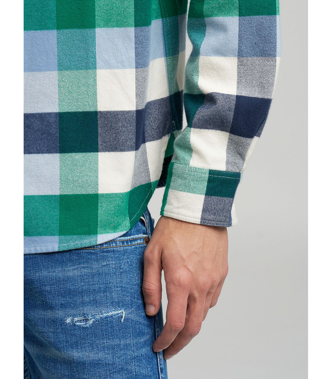 マルチカラーフランネルチェックシャツ 詳細画像 グリーン系 7